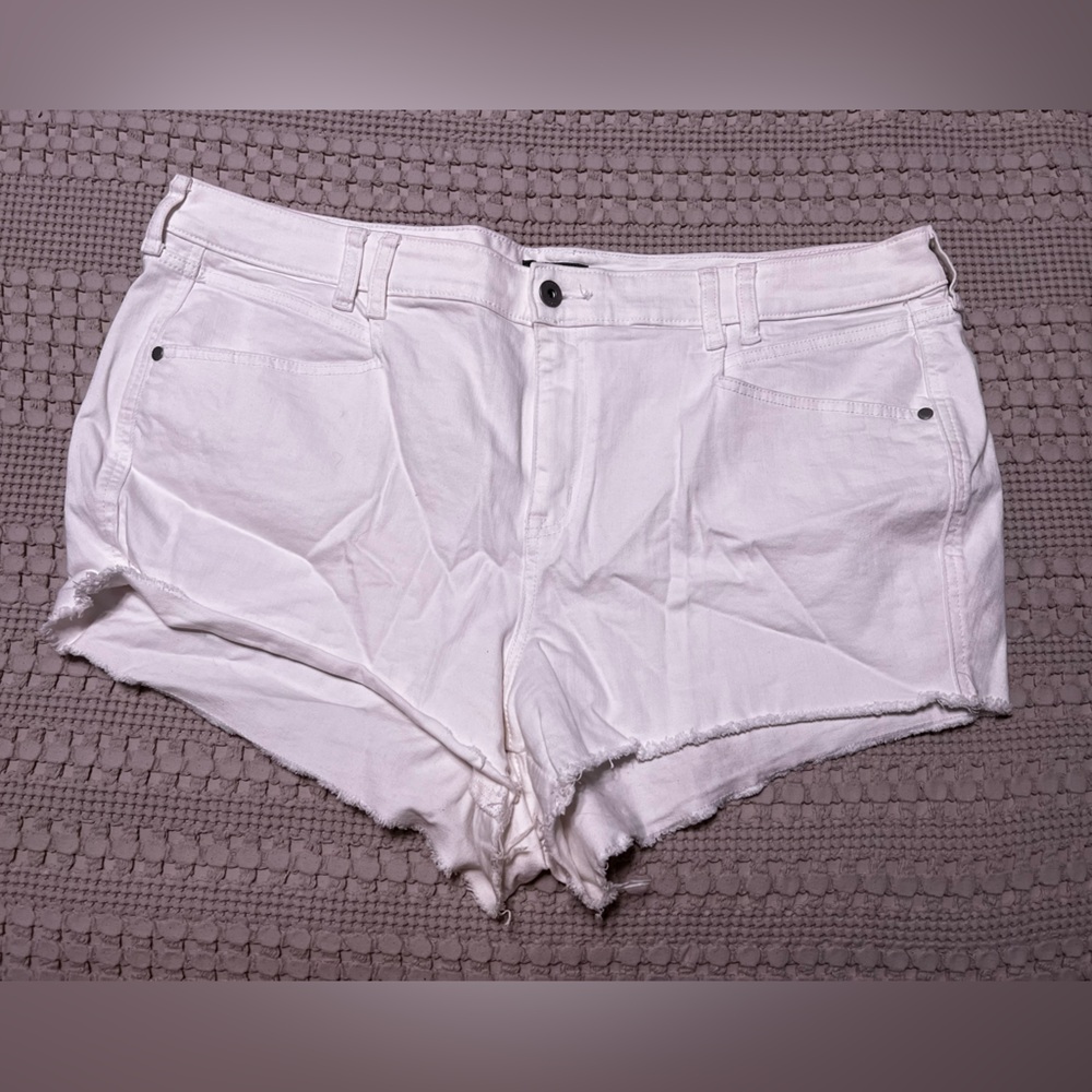 Torrid White Cutoff Shorts (read description)
